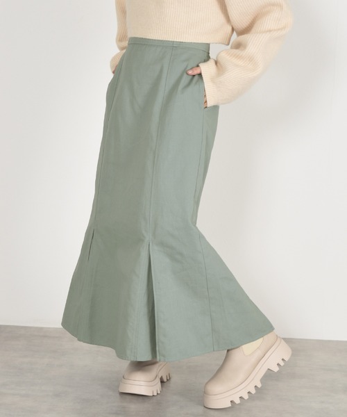 w closet(ダブルクローゼット)の「【新色追加】ハイウエストマーメイドスカート(スカート・レディース・ブラック/ブラウン/オートミール/ミント/カーキ/ダークグレー・FREE)」の6枚目の写真