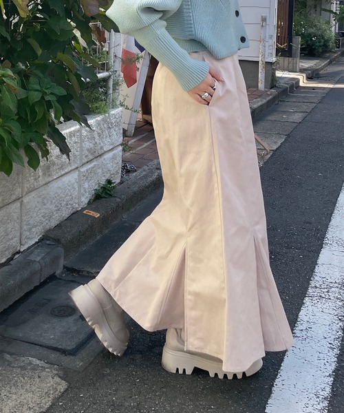 w closet(ダブルクローゼット)の「【新色追加】ハイウエストマーメイドスカート(スカート・レディース・ブラック/ブラウン/オートミール/ミント/カーキ/ダークグレー・FREE)」の9枚目の写真