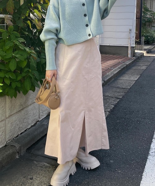 w closet(ダブルクローゼット)の「【新色追加】ハイウエストマーメイドスカート(スカート・レディース・ブラック/ブラウン/オートミール/ミント/カーキ/ダークグレー・FREE)」の10枚目の写真