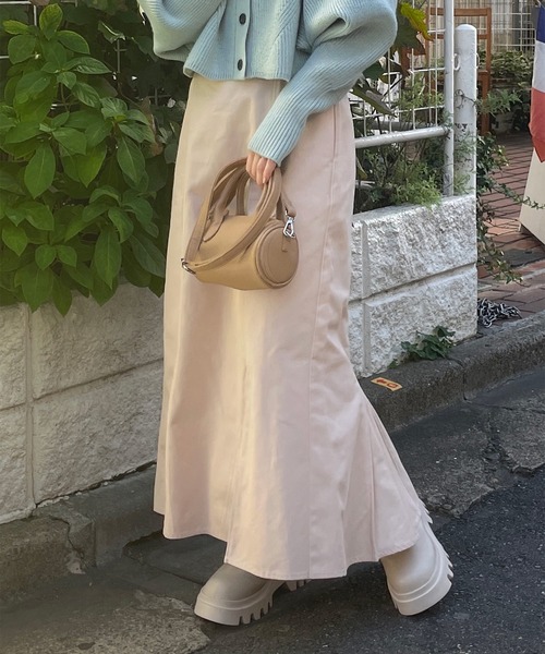 w closet(ダブルクローゼット)の「【新色追加】ハイウエストマーメイドスカート(スカート・レディース・ブラック/ブラウン/オートミール/ミント/カーキ/ダークグレー・FREE)」の11枚目の写真