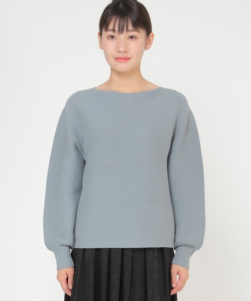 ikka（イッカ）の「シームレスガータードルマンニット（ニット/セーター・レディース・ブルー/ネイビー/ベージュ/オフホワイト・M）」の20枚目の写真