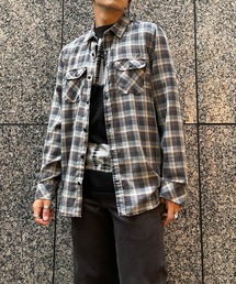 M BEND BURNOUT FLANN / フランネルチェックシャツ