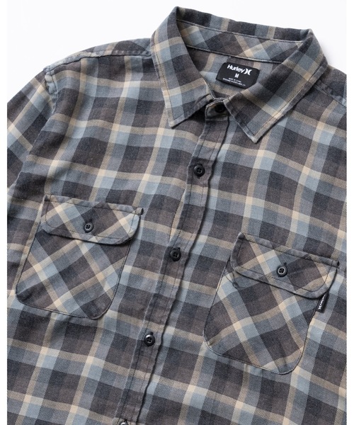 Hurley （ハーレー）の「M BEND BURNOUT FLANN / フランネルチェックシャツ（シャツ/ブラウス・メンズ・ブラック系その他/ブルー系その他・MEDIUM/SMALL/LARGE/X-LARGE）」の5枚目の写真