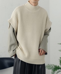 ハイネックニットベスト