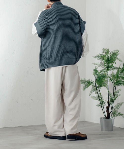 即購入○ Nagonstans ハイネックベスト　stone 楽天市場】【20%OFF】ヴァンソンエミレイユ ハイネック サイド