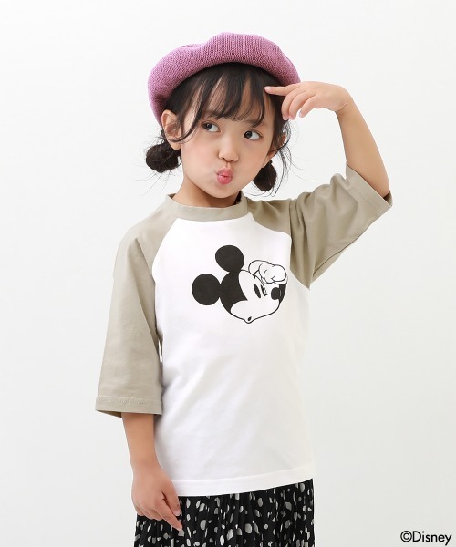 Disney(ディズニー)の「ディズニー ミッキー 7分袖Tシャツ(Tシャツ/カットソー・キッズ・サックスブルー/グレー系その他/スミクロ・80cm/90cm/110cm/100cm/120cm/130cm/140cm/150cm/160cm)」の3枚目の写真