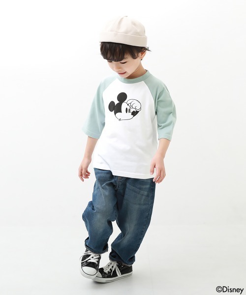 Disney(ディズニー)の「ディズニー ミッキー 7分袖Tシャツ(Tシャツ/カットソー・キッズ・サックスブルー/グレー系その他/スミクロ・80cm/90cm/110cm/100cm/120cm/130cm/140cm/150cm/160cm)」の14枚目の写真
