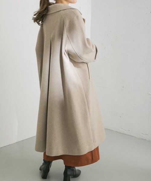 URBAN RESEARCH（アーバンリサーチ）の「『WEB限定』Aラインロングウールコート（その他アウター・レディース・ベージュ/グレー・38/36）」の9枚目の写真