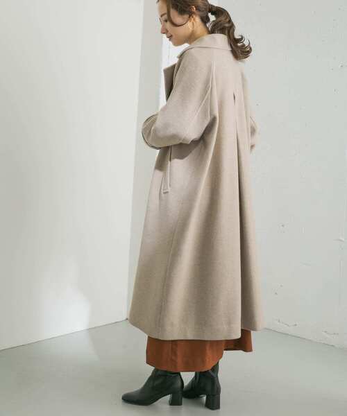 URBAN RESEARCH（アーバンリサーチ）の「『WEB限定』Aラインロングウールコート（その他アウター・レディース・ベージュ/グレー・38/36）」の17枚目の写真