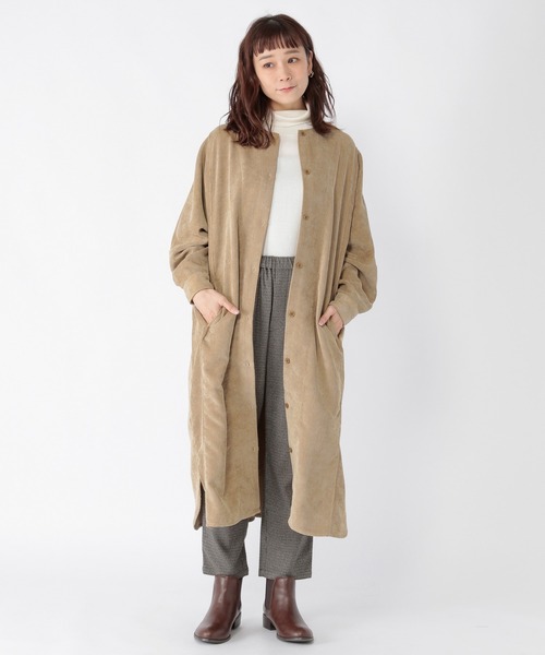 studio CLIP（スタディオクリップ）の「コールシャツワンピ―ス（ワンピース・レディース・ベージュ/ライトベージュ/ネイビー・FREE）」の12枚目の写真