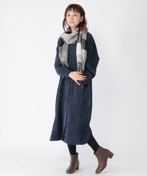 studio CLIP（スタディオクリップ）の「コールシャツワンピ―ス（ワンピース・レディース・ベージュ/ライトベージュ/ネイビー・FREE）」の14枚目の写真