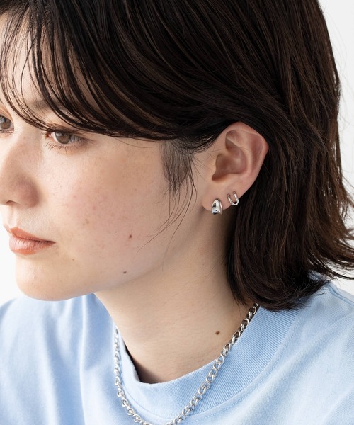 JUICY ROCK（ジューシーロック）の「GP(SV925)/SV925 ドロップカフイヤリング（イヤリング・レディース・シルバー/ゴールド・ONE SIZE）」の2枚目の写真