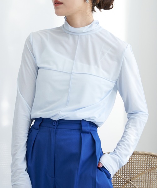 VANNIE U（ヴァニーユー）の「2WAYメロウシアートップス（Tシャツ/カットソー・レディース・アイボリー/ライトブルー/イエロー/ブラック/ピンク/パープル・FREE）」の4枚目の写真