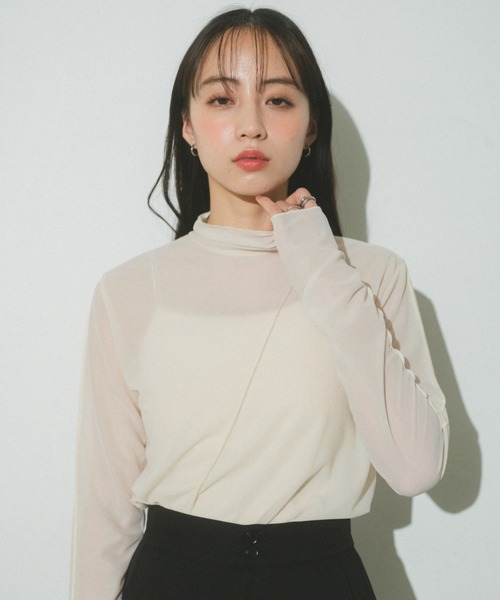 VANNIE U（ヴァニーユー）の「2WAYメロウシアートップス（Tシャツ/カットソー・レディース・アイボリー/ライトブルー/イエロー/ブラック/ピンク/パープル・FREE）」の15枚目の写真