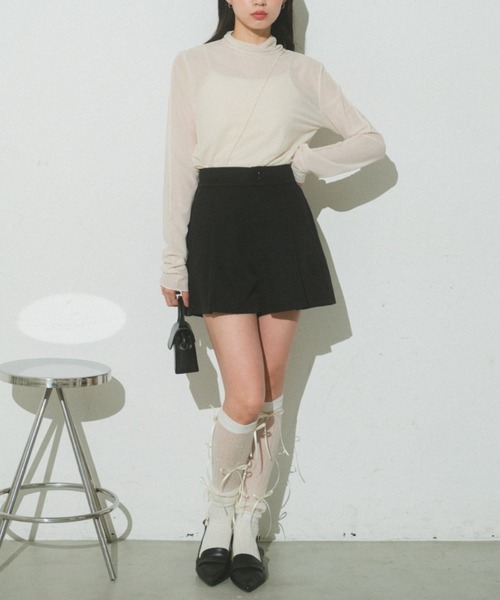 VANNIE U（ヴァニーユー）の「2WAYメロウシアートップス（Tシャツ/カットソー・レディース・アイボリー/ライトブルー/イエロー/ブラック/ピンク/パープル・FREE）」の22枚目の写真