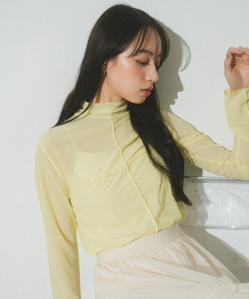 VANNIE U（ヴァニーユー）の「2WAYメロウシアートップス（Tシャツ/カットソー・レディース・アイボリー/ライトブルー/イエロー/ブラック/ピンク/パープル・FREE）」の11枚目の写真