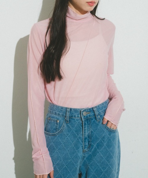 VANNIE U（ヴァニーユー）の「2WAYメロウシアートップス（Tシャツ/カットソー・レディース・アイボリー/ライトブルー/イエロー/ブラック/ピンク/パープル・FREE）」の13枚目の写真