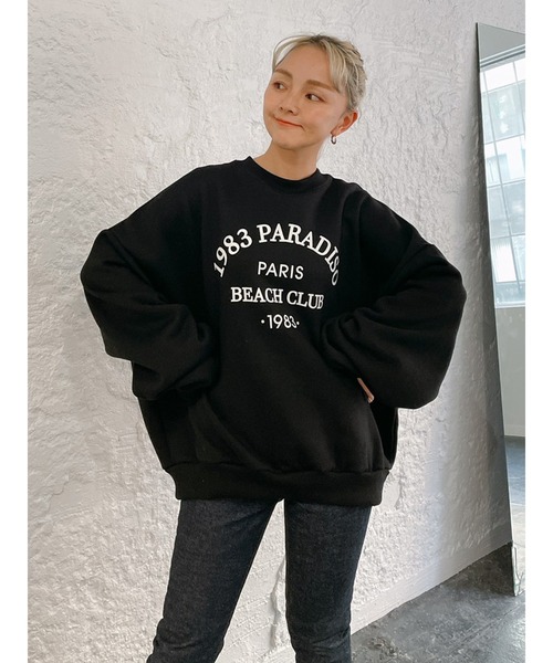 Vicente（ヴィセンテ）の「Beach club sweat（スウェット・レディース・ホワイト/グレー/ブラック・FREE）」の2枚目の写真