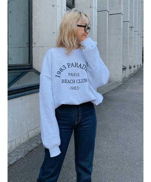 Vicente（ヴィセンテ）の「Beach club sweat（スウェット・レディース・ホワイト/グレー/ブラック・FREE）」の9枚目の写真