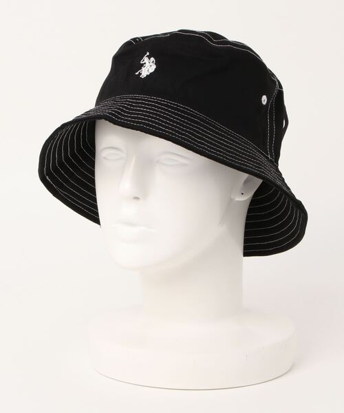 U.S. POLO ASSN.(ユーエスポロアッスン)の「1ポイント刺繍ツイルバケハ(ハット・メンズ・ブラック/ベージュ/グリーン/アイボリー/ブラック系その他・FREE)」の3枚目の写真