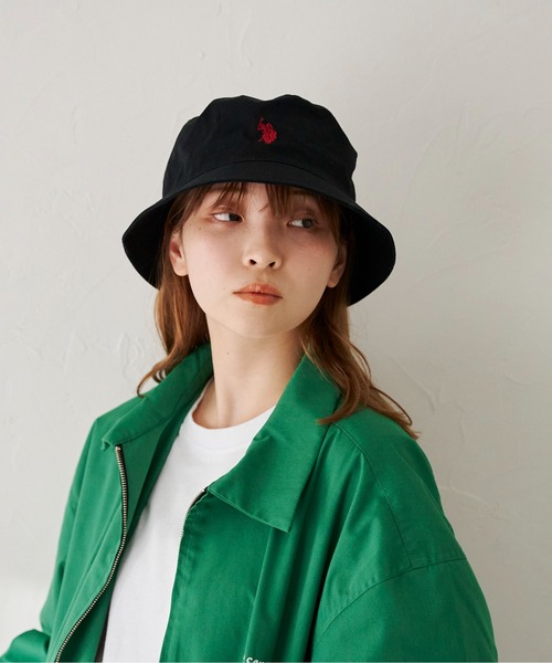 U.S. POLO ASSN.(ユーエスポロアッスン)の「1ポイント刺繍ツイルバケハ(ハット・メンズ・ブラック/ベージュ/グリーン/アイボリー/ブラック系その他・FREE)」の6枚目の写真