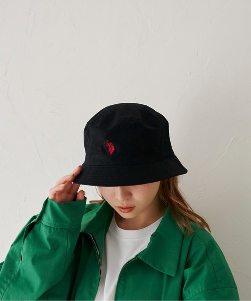 U.S. POLO ASSN.(ユーエスポロアッスン)の「1ポイント刺繍ツイルバケハ(ハット・メンズ・ブラック/ベージュ/グリーン/アイボリー/ブラック系その他・FREE)」の12枚目の写真