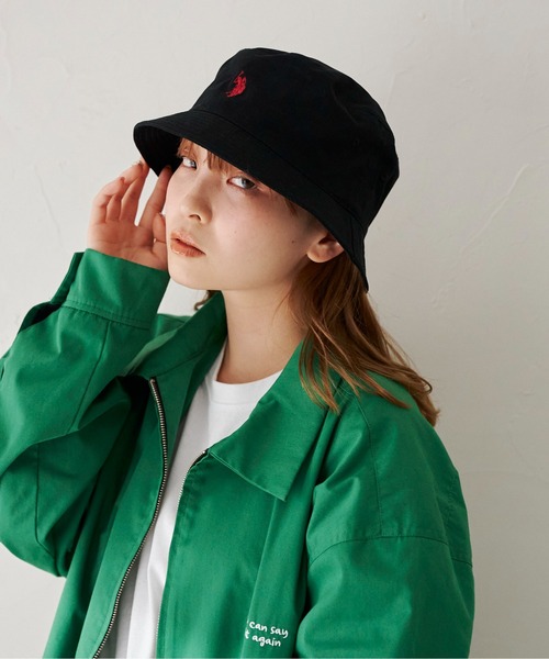 U.S. POLO ASSN.(ユーエスポロアッスン)の「1ポイント刺繍ツイルバケハ(ハット・メンズ・ブラック/ベージュ/グリーン/アイボリー/ブラック系その他・FREE)」の7枚目の写真