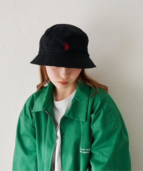 U.S. POLO ASSN.(ユーエスポロアッスン)の「1ポイント刺繍ツイルバケハ(ハット・メンズ・ブラック/ベージュ/グリーン/アイボリー/ブラック系その他・FREE)」の9枚目の写真