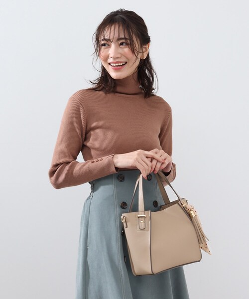 DRESKIP(ドレスキップ)の「◆【通勤】スカ-フ付きタッセルトート(トートバッグ・レディース・ブラック/ベージュ/グレー・00)」の11枚目の写真