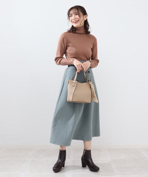 DRESKIP(ドレスキップ)の「◆【通勤】スカ-フ付きタッセルトート(トートバッグ・レディース・ブラック/ベージュ/グレー・00)」の13枚目の写真