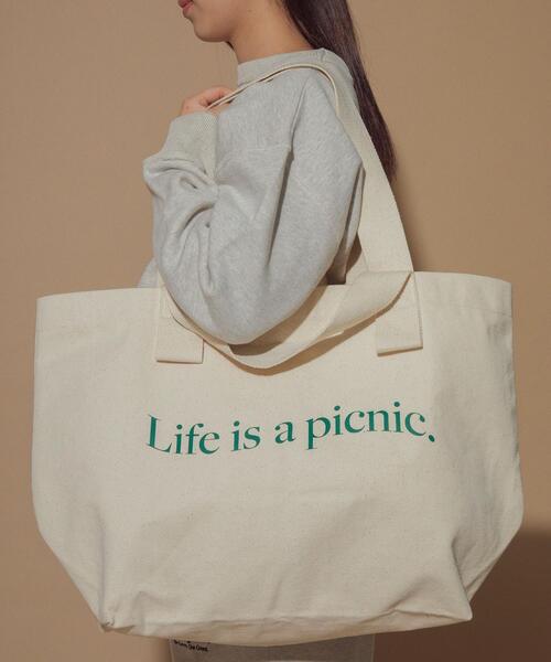 Lepidos（レピドス）の「＜Lepidos Sunny Club＞ラージ クラブトートバッグ（トートバッグ・レディース・ナチュラル/イエロー・FREE）」の2枚目の写真