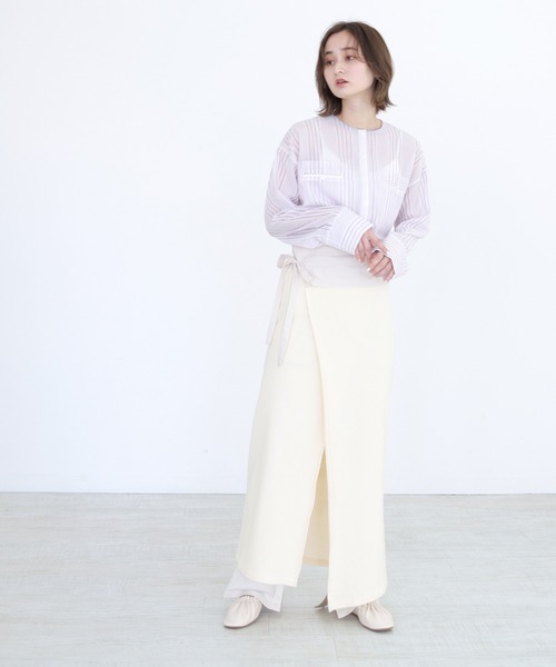 CLEIO（クレイオ）の「【CLEIO】サーマルラップスカート（スカート・レディース・カーキ/ベージュ・FREE）」の10枚目の写真