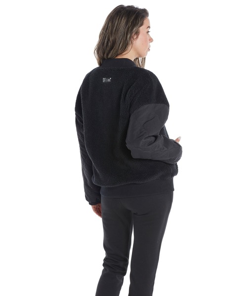 ROXY（ロキシー）の「FLY OUT JACKET/ロキシーボアジャケット（ブルゾン・レディース・ブラック/カーキ・MEDIUM/LARGE/SMALL）」の3枚目の写真