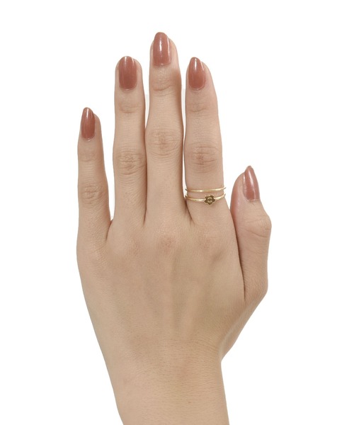 MARY QUANT（マリークワント）の「ダブルラインメタル リング（リング・レディース・ゴールド/シルバー・FREE）」の5枚目の写真