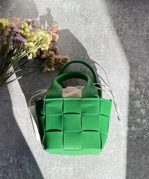 【andrea cardone/アンドレアカルドネ】レザーバスケット ミニトートバッグ