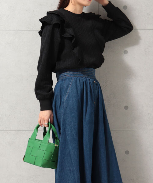 andrea cardone（アンドレアカルドネ）の「【andrea cardone/アンドレアカルドネ】レザーバスケット ミニトートバッグ（トートバッグ・レディース・イエロー/グリーン/ライトパープル・FREE）」の8枚目の写真