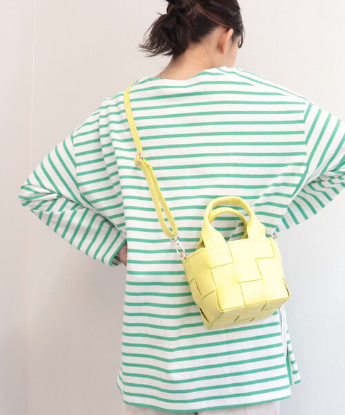 andrea cardone（アンドレアカルドネ）の「【andrea cardone/アンドレアカルドネ】レザーバスケット ミニトートバッグ（トートバッグ・レディース・イエロー/グリーン/ライトパープル・FREE）」の18枚目の写真