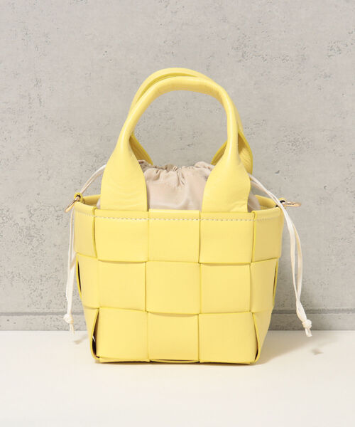 andrea cardone（アンドレアカルドネ）の「【andrea cardone/アンドレアカルドネ】レザーバスケット ミニトートバッグ（トートバッグ・レディース・イエロー/グリーン/ライトパープル・FREE）」の9枚目の写真