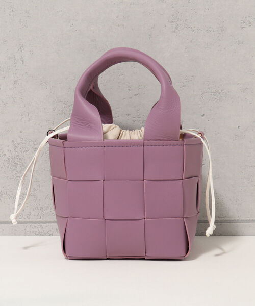 andrea cardone（アンドレアカルドネ）の「【andrea cardone/アンドレアカルドネ】レザーバスケット ミニトートバッグ（トートバッグ・レディース・イエロー/グリーン/ライトパープル・FREE）」の7枚目の写真