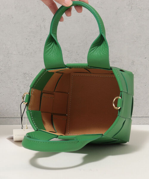 andrea cardone（アンドレアカルドネ）の「【andrea cardone/アンドレアカルドネ】レザーバスケット ミニトートバッグ（トートバッグ・レディース・イエロー/グリーン/ライトパープル・FREE）」の13枚目の写真