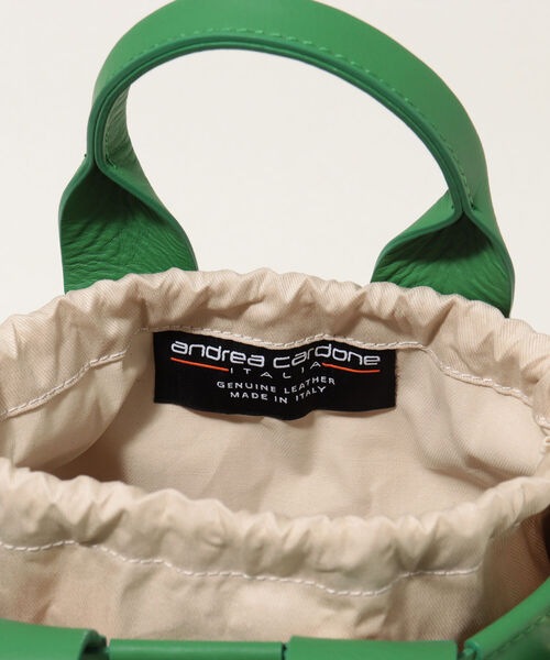 andrea cardone（アンドレアカルドネ）の「【andrea cardone/アンドレアカルドネ】レザーバスケット ミニトートバッグ（トートバッグ・レディース・イエロー/グリーン/ライトパープル・FREE）」の21枚目の写真