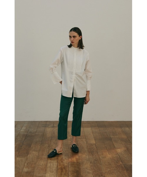 LA PEAU DE GEM（ラポドゥジェム）の「【LA PEAU DE GEM】ピンタックシャツ（シャツ/ブラウス・レディース・ホワイト/ブラック・FREE）」の3枚目の写真