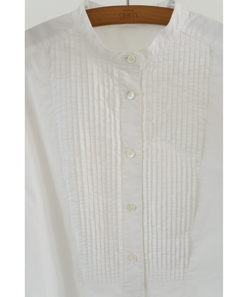 LA PEAU DE GEM（ラポドゥジェム）の「【LA PEAU DE GEM】ピンタックシャツ（シャツ/ブラウス・レディース・ホワイト/ブラック・FREE）」の8枚目の写真