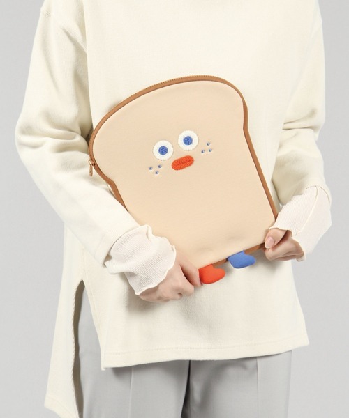Brunch Brother(ブランチブラザー)の「ROMANE/BRUNCH BROTHER iPad Pouch(11inch対応) 2271786(PC・タブレットケース・レディース・ブラック/ベージュ・0)」の3枚目の写真