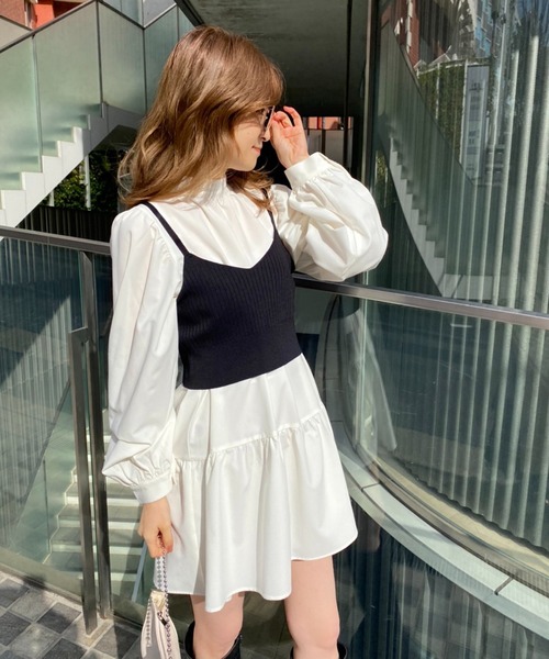 one after another NICE CLAUP（ワンアフターアナザーナイスクラップ）の「バックリボンビスチェ（ニット/セーター・レディース・ブラック/ベージュ/アイボリー・FREE）」の6枚目の写真