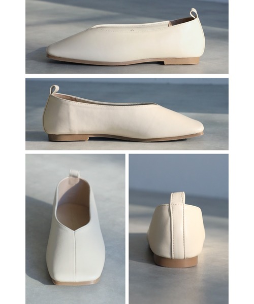 Bonjour Sagan(ボンジュールサガン)の「スクエアトゥパンプス(パンプス・レディース・オフホワイト/ブラック・SMALL/MEDIUM/LARGE)」の4枚目の写真