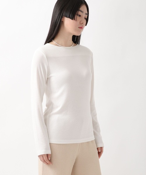 ALAND（エーランド）の「3.3Field Trip／BOATNECK長袖Tシャツ  2275886（Tシャツ/カットソー・レディース・アイボリー/ブラック/ライトグリーン・FREE）」の3枚目の写真