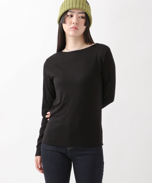 ALAND（エーランド）の「3.3Field Trip／BOATNECK長袖Tシャツ  2275886（Tシャツ/カットソー・レディース・アイボリー/ブラック/ライトグリーン・FREE）」の2枚目の写真