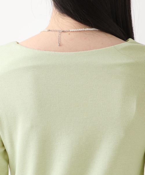 ALAND（エーランド）の「3.3Field Trip／BOATNECK長袖Tシャツ  2275886（Tシャツ/カットソー・レディース・アイボリー/ブラック/ライトグリーン・FREE）」の20枚目の写真