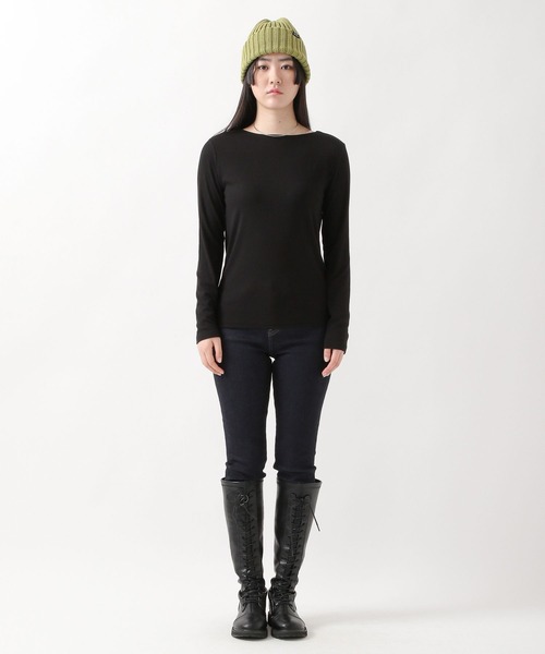 ALAND（エーランド）の「3.3Field Trip／BOATNECK長袖Tシャツ  2275886（Tシャツ/カットソー・レディース・アイボリー/ブラック/ライトグリーン・FREE）」の5枚目の写真